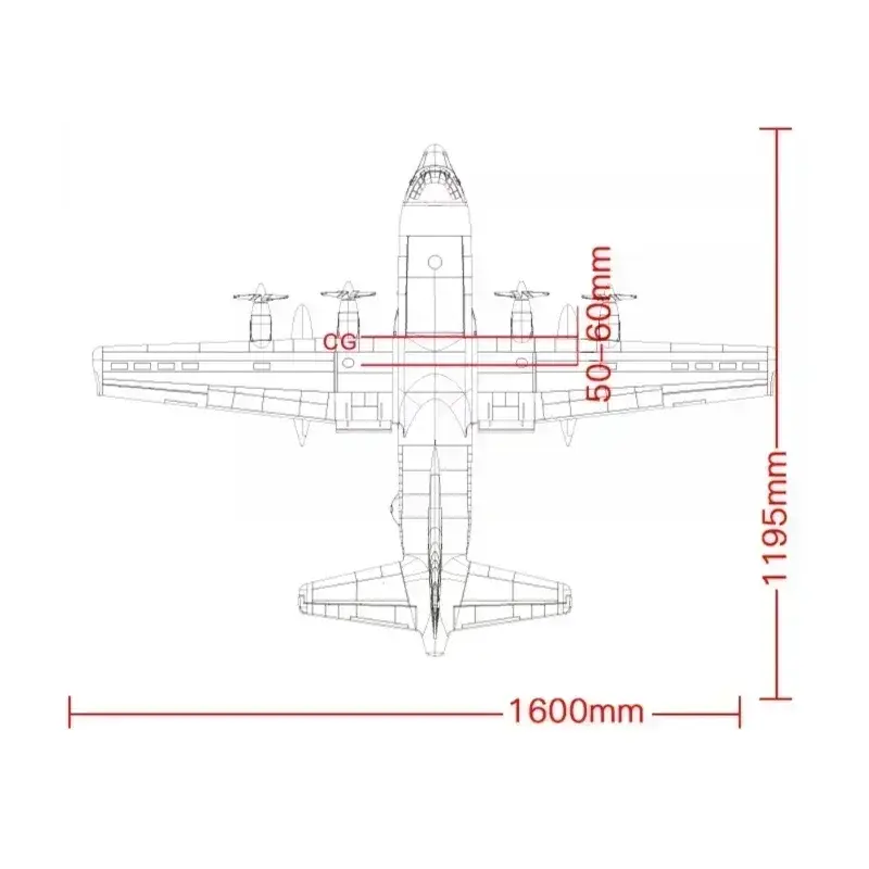 Remotely Piloted Aircraft C130 Pnp Rc Brushless Motor And Brushless Modulation Zero Glue Mounting Professional Grade Model Aircr