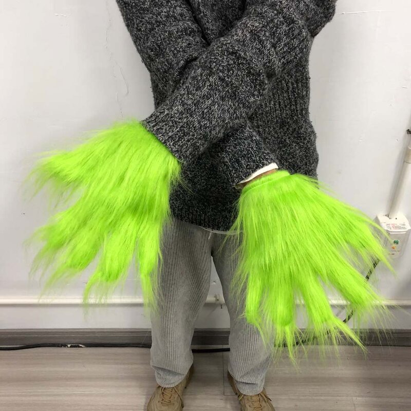 Christmas stola Geek guanti Cosplay Green Monster Glove Halloween Carnival Costume accessori regali di natale di capodanno