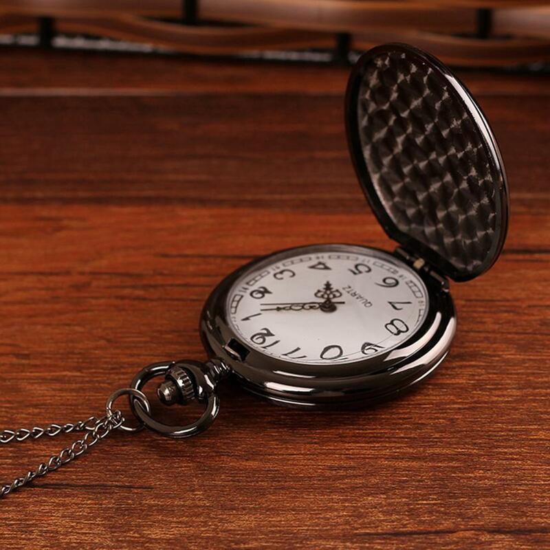 Vintage Mechanical Alloy Pocket Watch, Pingente mostrador redondo, Relógios Fob, Relógio de bolso de quartzo, Presente do relógio