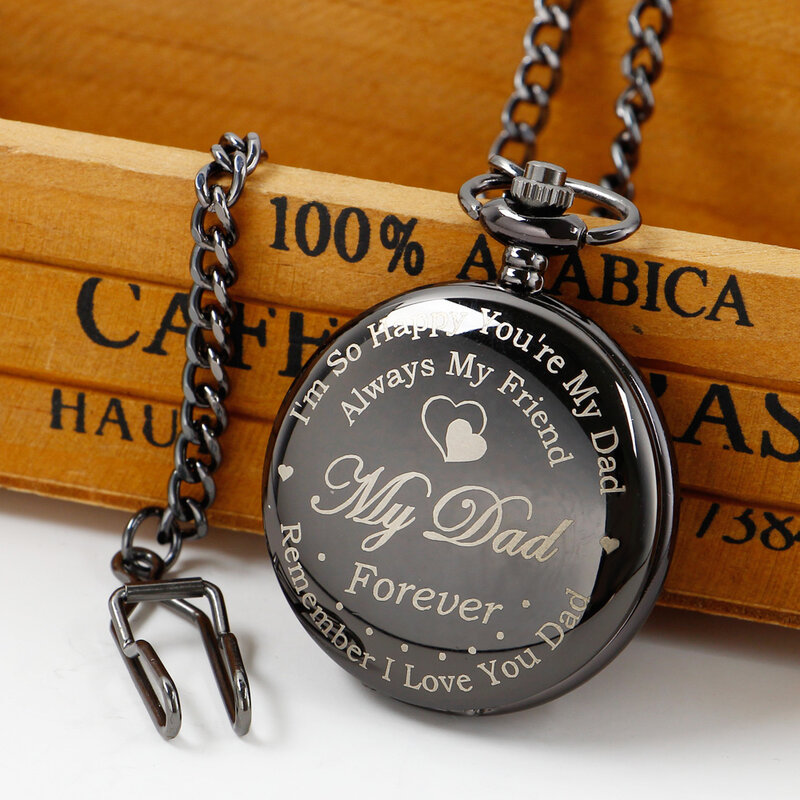 "Du bist wie mein Freund" Quarz Taschenuhr für Papa Casual Fashion Halskette Uhr einzigartige Geschenke für Männer Souvenir