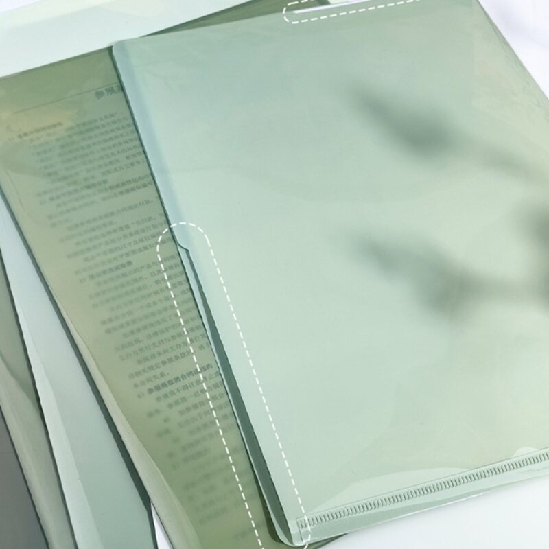 Funda papel transparente para archivos, fundas plástico con apertura superior y lateral, carteras plástico para 5