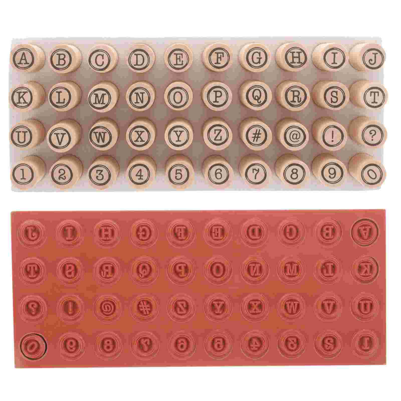 1 Juego de sellos artesanales, letras, números, diario, alfabeto, cuaderno, franqueo