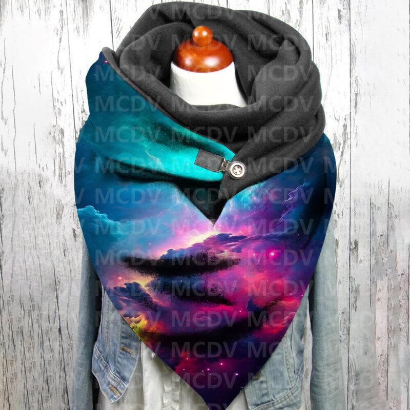 ผ้าพันคอและผ้าคลุมไหล่ลำลองพิมพ์ลาย3D กาแล็กซี่สำหรับผู้หญิงผ้าพันคออบอุ่นและสบาย01