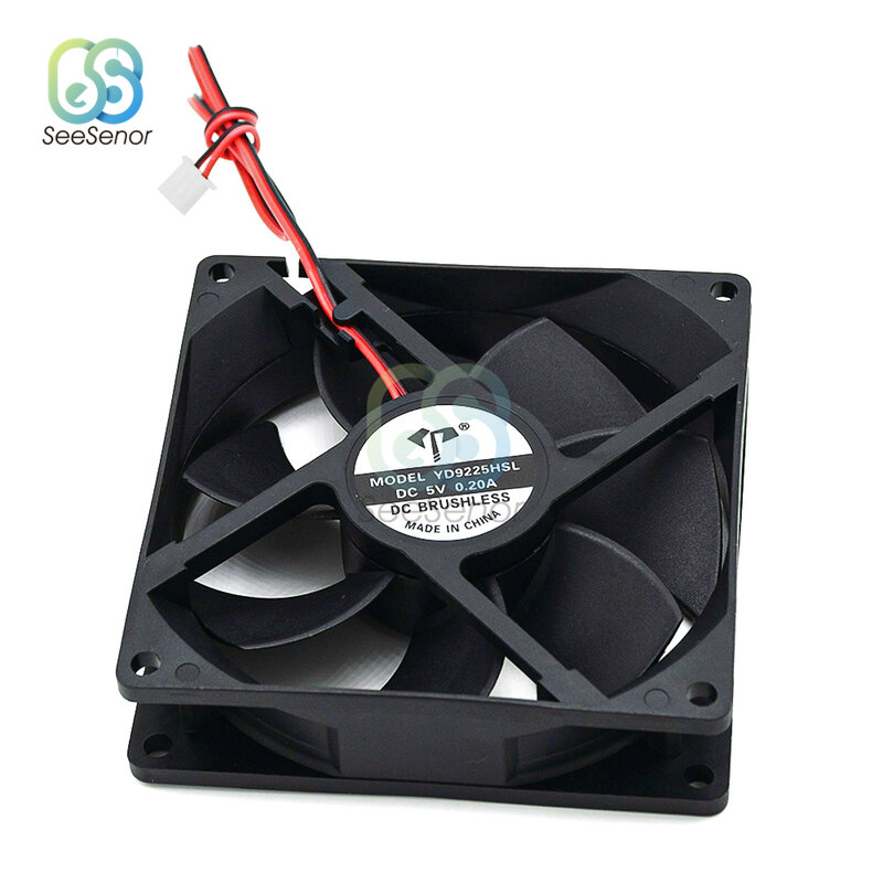 Ventilador de refrigeración sin escobillas para PC, Enfriador de caja de ordenador, 92mm, 9225, 5V, 12V, 24V, 92mm x 92mm x 25mm