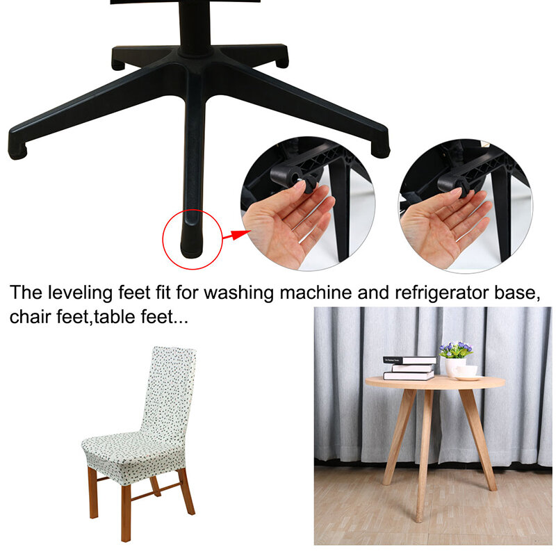 8/10/12pcs M6 Height Adjustable Leveling Chair Leg Feet Furniture Mat Screw-in Base Sofa Bed Cabinet Table Floor Protector