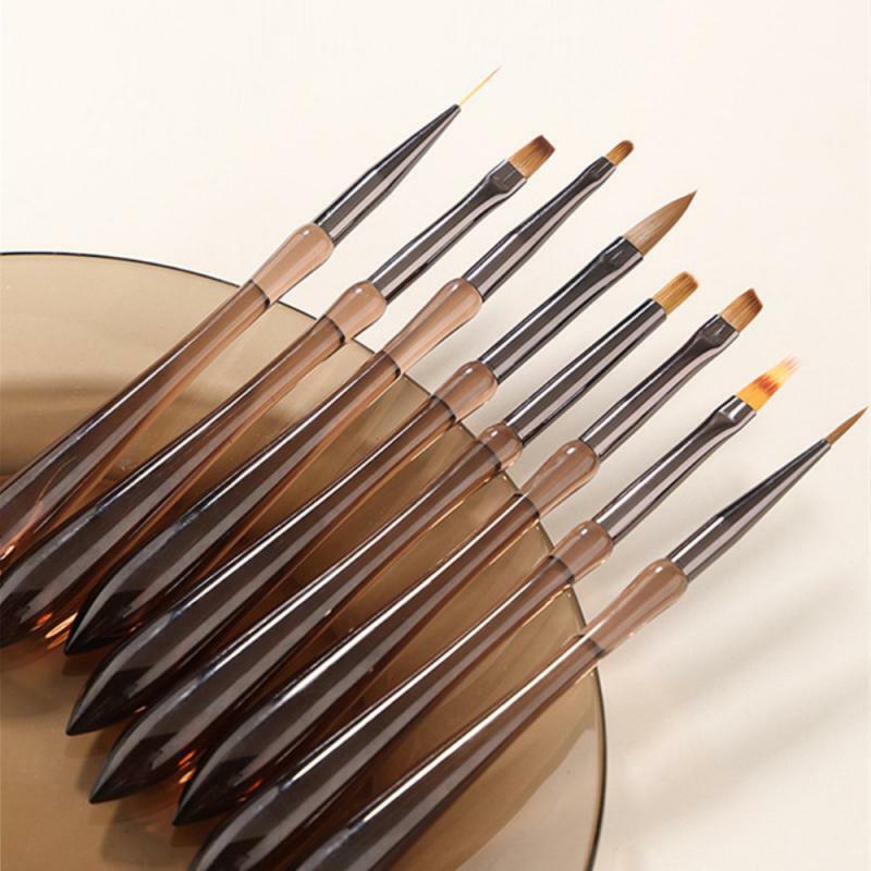 10 Stück japanische Nagel bürste flexible und robuste bequeme Griff Acryl Nylon Wolle Schönheit Phototherapie Bau Stift