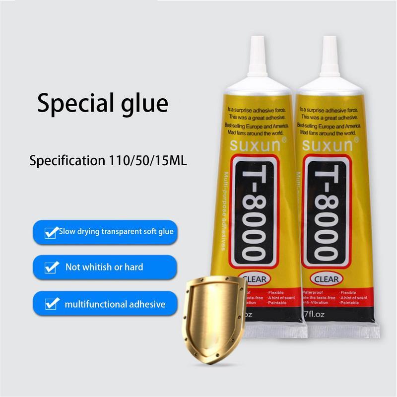 NEW 15ML 50ML 110ML T8000 Clear Contact Phone Repair Adhesive Electronic Components Glue With Precision Applicator Tip