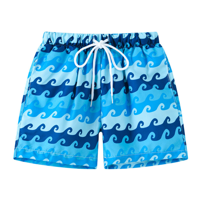Bañador para bebés de 2 a 8 años, pantalones cortos de playa con patrón de dibujos animados, traje de baño, 2024