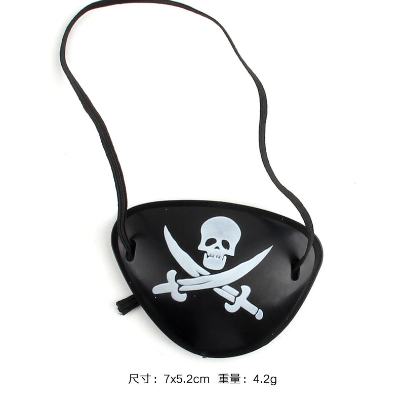Máscara de ojo pirata máscara de ojo esqueleto de un ojo Cosplay fiesta negra Halloween pirata juguete máscara de ojo