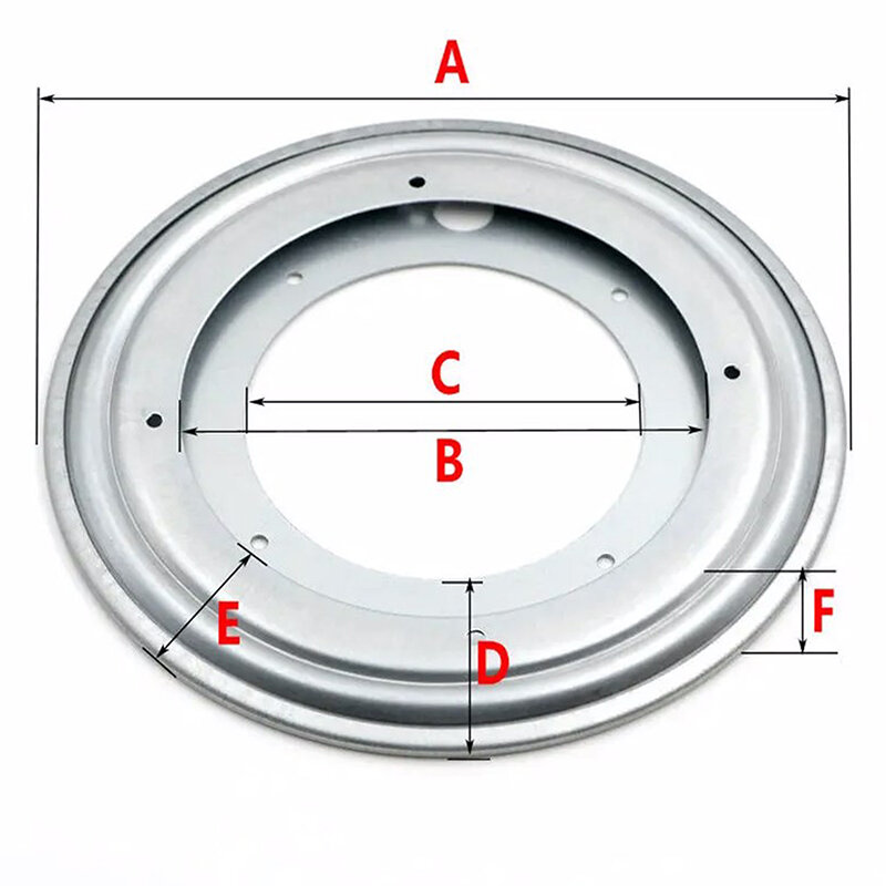 5.5INCH Sliver Color Heavy Duty Round Shape Galvanized Lazy Susan Turntable Heavy Duty Bearing Rotating Swivel Plate