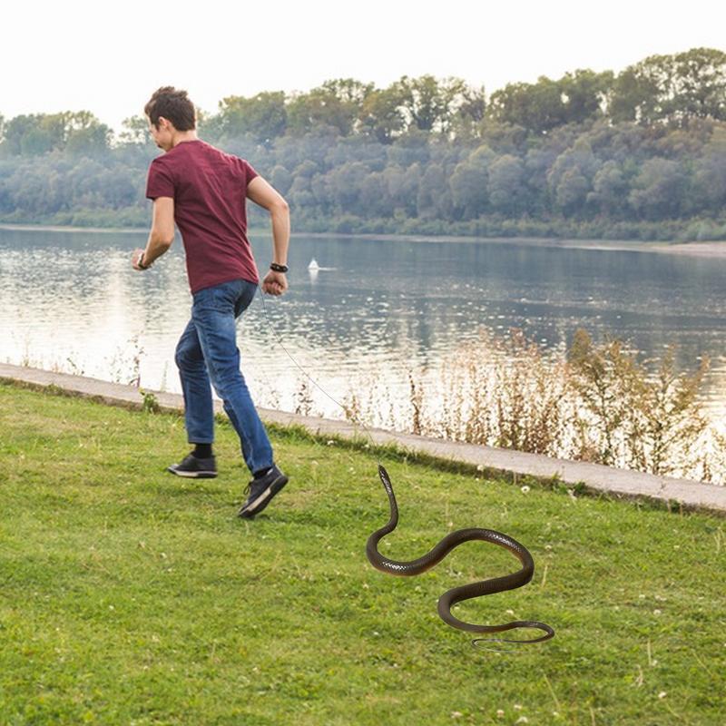 Snake Prank Toy Fake Snake Prank Props Simulation Snake Toy With String And Clip For Easy Setup Haunted House Decor