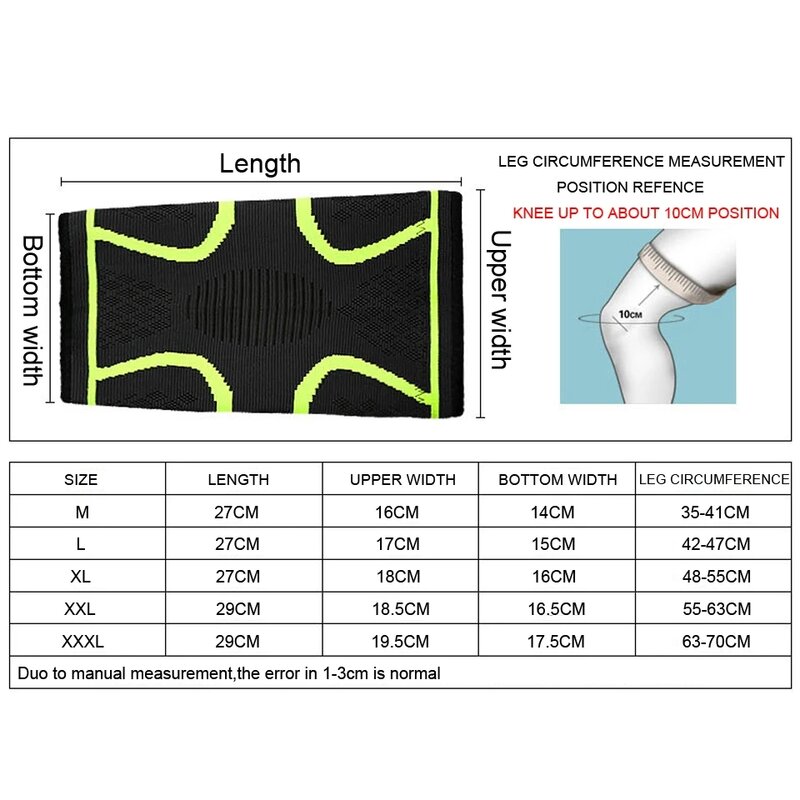 Bantalan pelindung lutut nilon elastis untuk olahraga, bantalan pendukung dengkul kompresi olahraga untuk basket voli Fitness lari dan bersepeda 1 buah
