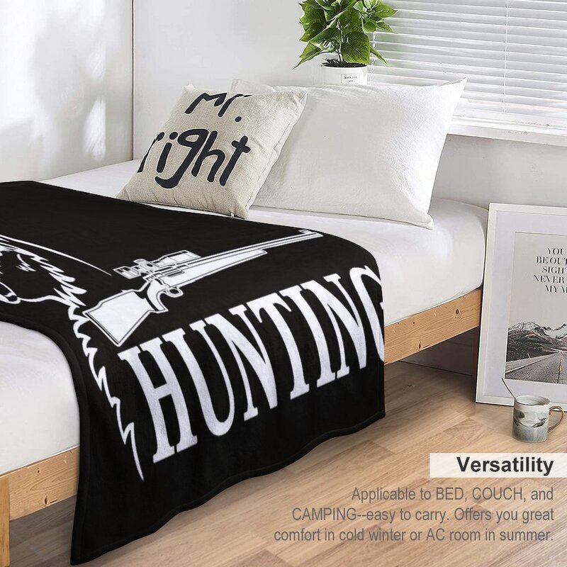 Couverture de jet de chasse au cerf, plaid en peluche douce, couvertures de canapé, mode