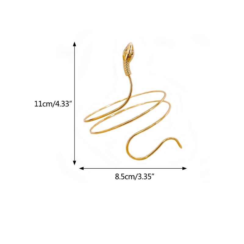 Готическая манжета на руку в форме змеи, вихревой корпус, золотой/серебряный браслет, повязка-качалка