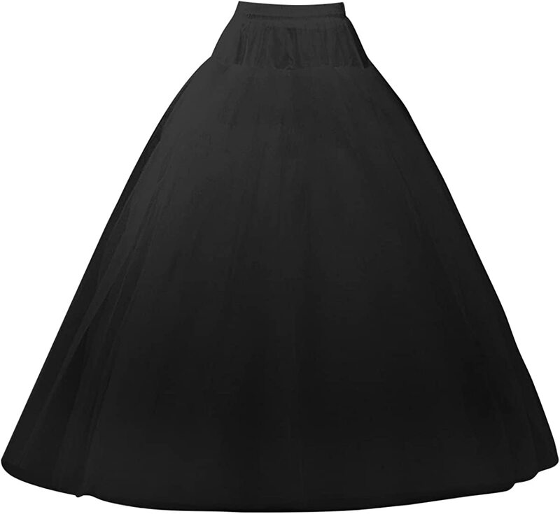 تنورات للنساء هوبليس ثوب نسائي كرينولين تنورة 4 طبقات طول الأرض الكرة ثوب زلات لفستان الزفاف