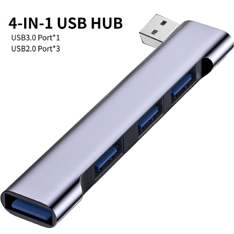 Hub USB compacto universal para acessórios de computador, 4 em 1, 4 em 1, USB-C HUB, USB 2.0, USB 3.0, Docking Station, PD, alta velocidade, computador