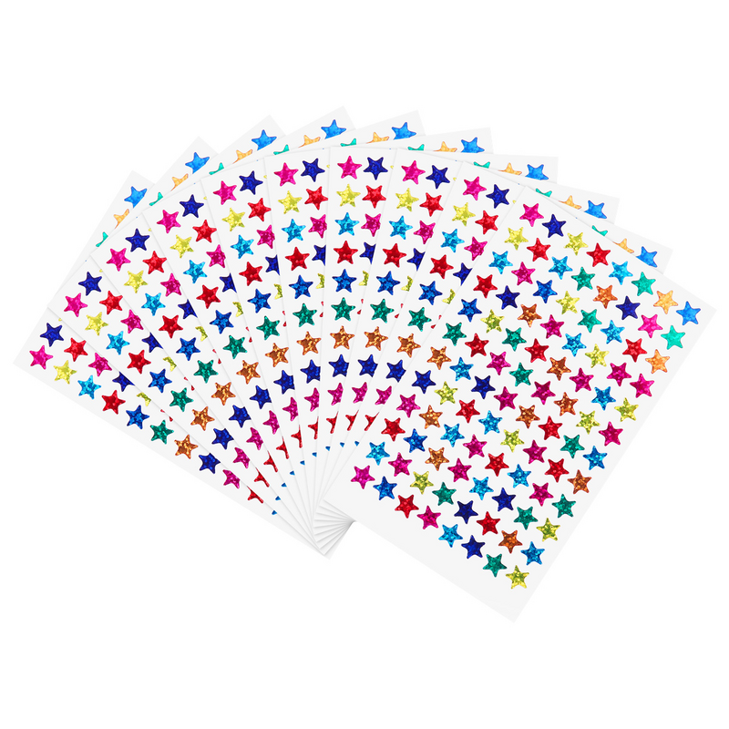 Stickers Ster Glanzende Sparkle Beloning Kinderen Gekleurde Sterren Zelfklevende Bling Multicolor Metallic Leraar Ambachten Etiketten