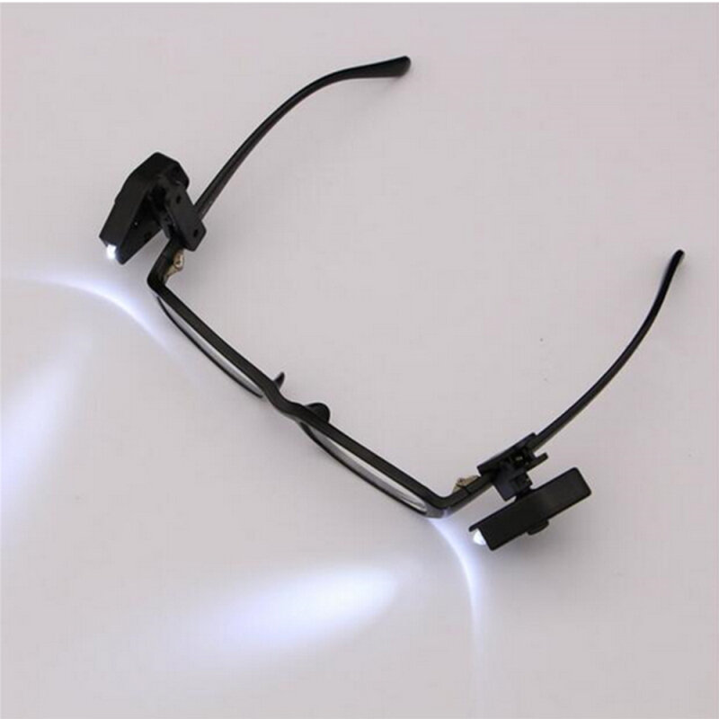 2Pcs/set Adjustable Mini Reading Lamp LED Light Flashlight Glasses Reading Lamp Clip Lamp Universal Eyewear Flexible Book Light