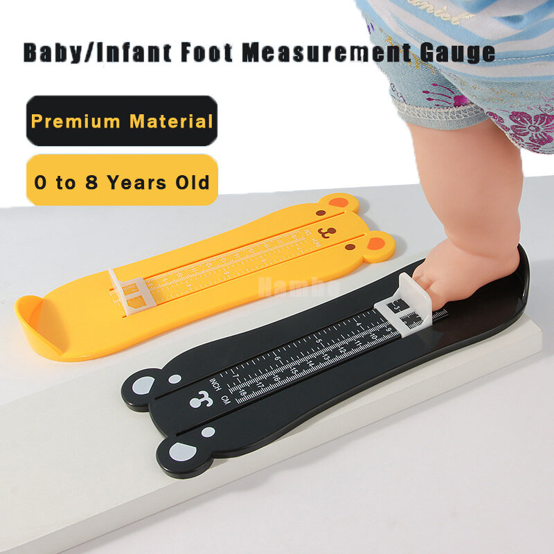 Medidor de pie para bebé, herramienta de medición de tamaño de zapatos, regla de pie para niño pequeño