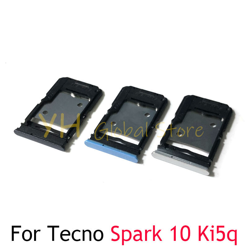 20 piezas para Tecno Spark 10 Ki5q Ki5, ranura para tarjeta Sim, soporte para bandeja, piezas de reparación