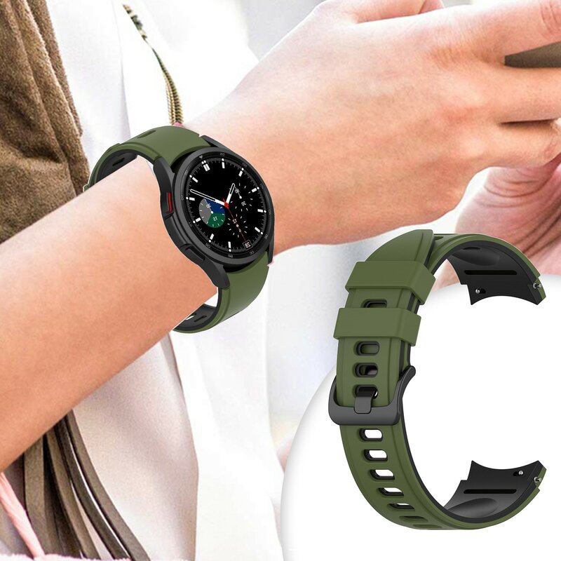 Correia de Substituição de Silicone para Samsung Galaxy Watch, Alta Qualidade, 2 Color, 4ª Geração, 40mm, 44mm