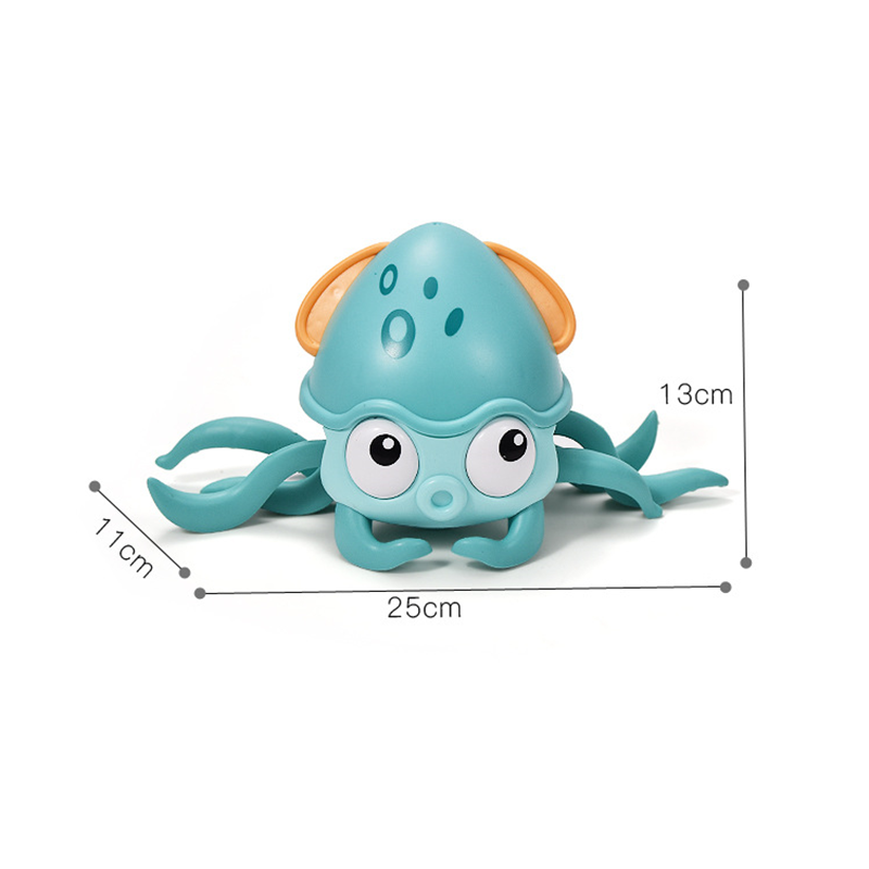 Electronic Crawling Escape Octopus Crab Toy Automatic Induction Obstacle Avoidance Electric Toy with Music Lights Children Toys