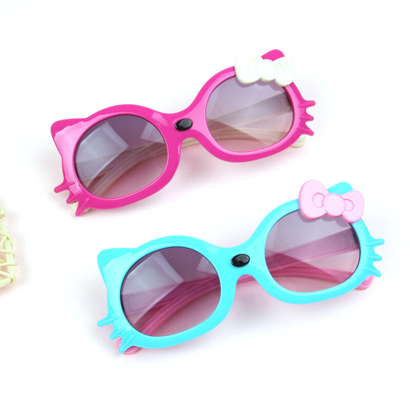 Hello Kitty Fashion Photo Glasses Props Sunglasses Student Girls Cute Cartoon Sunglasses Sunshade Mirror