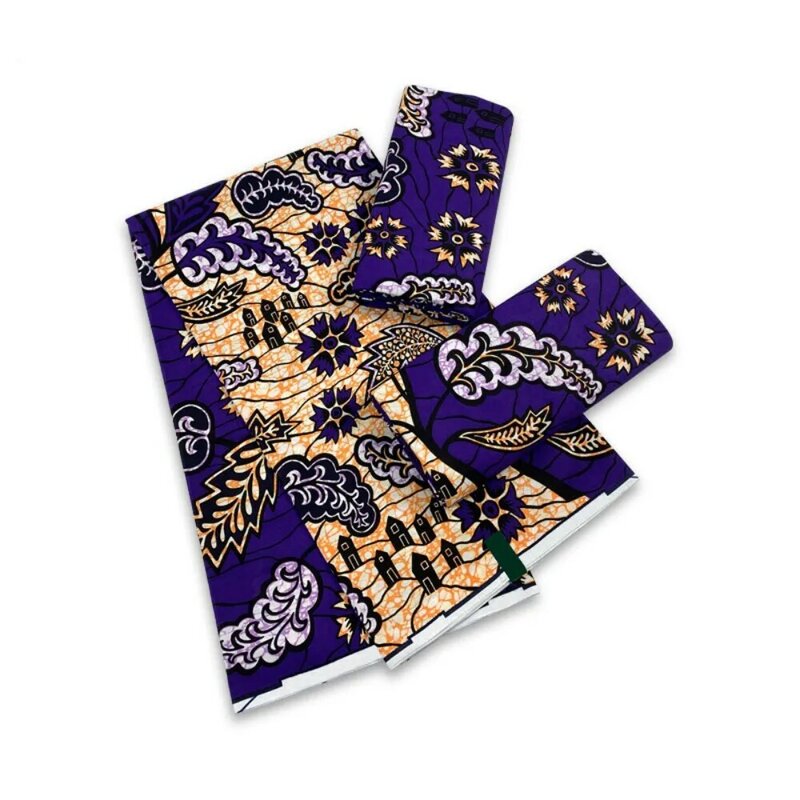 Tela africana Grand Glam con purpurina, tejido encerado de supe-v, suave, Ankara, para vestido de novia, satén, 2023 algodón, Y5, 100%