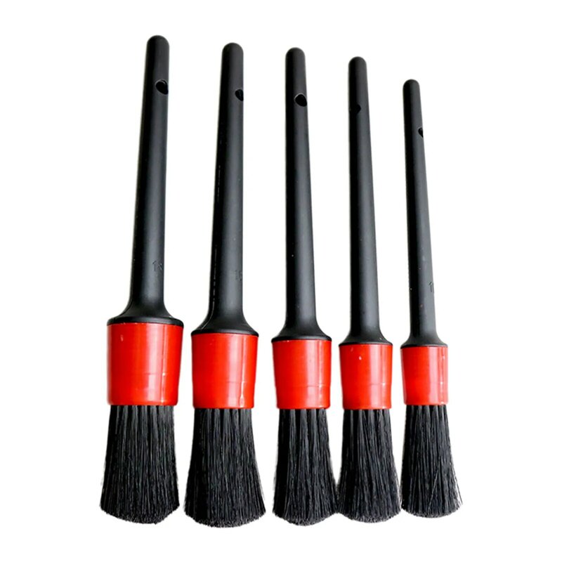 1/5pcs Car Cleaning Brush Kit Automotive Detail Brushes For Car Interior Detailing Brush Set Wheel Rims Clean Brush Plastic