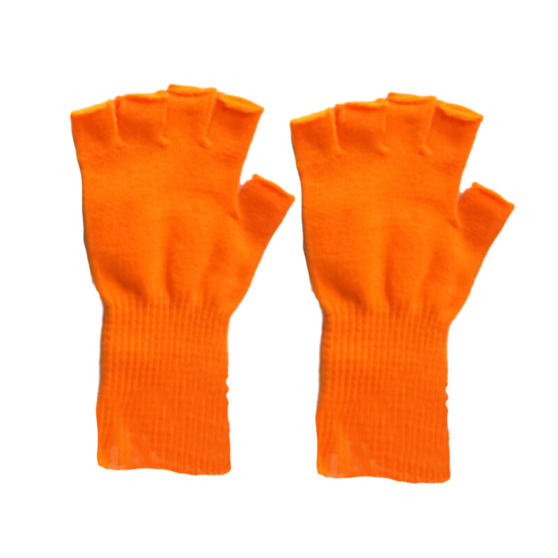 1 пара перчаток без пальцев эластичные однотонные длинные перчатки для улицы