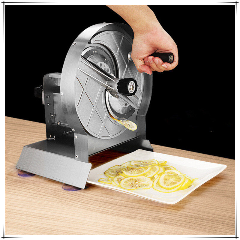 Máquina Ultra-fina elétrica manual da microplaqueta da batata, máquina de corte automática do fruto, cortador do limão, cortador comercial