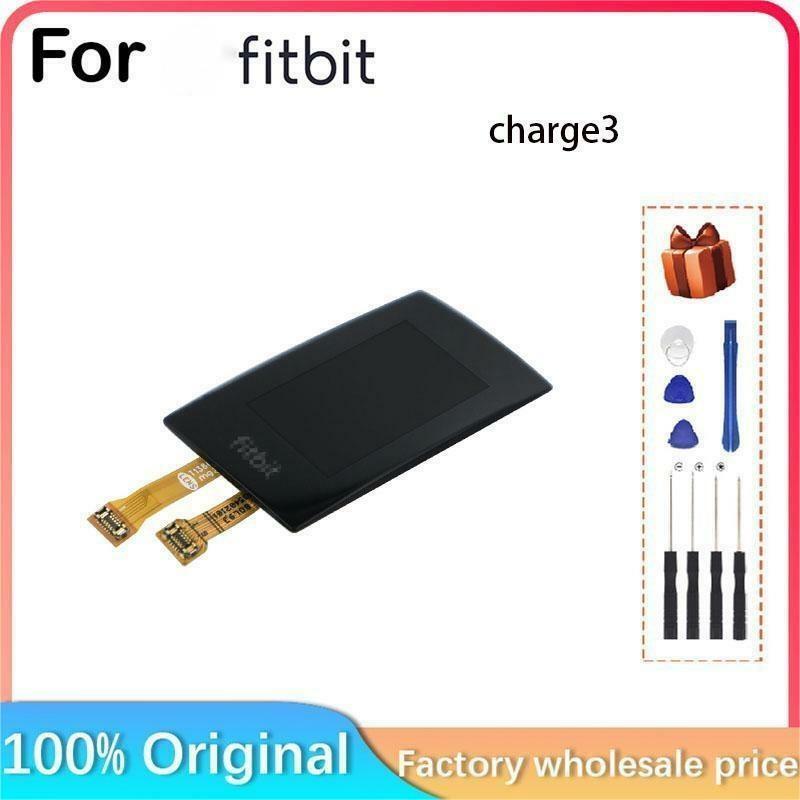 Baru untuk Fitbit charge3 gelang olahraga pintar layar LCD + sentuh, cocok untuk pengisian daya Fitbit 3 perakitan layar LCD