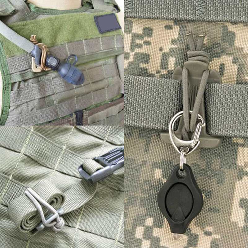 2/5Pcs Molle Backpack Buckle Carabiner Clips Outdoor Nylon Camping Bag Hanger Hook Clamp EDC Carabiner Survival Gear Tools