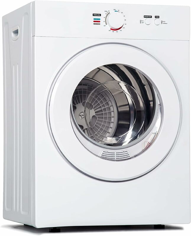 1.8 cu. ft. Portable Clothes Dryers with Exhaust Duct with Stainless Steel Liner Four Function Small Dryer Machine, Suitable