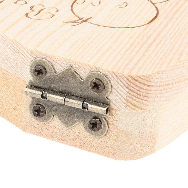 Kotak gigi kayu personalisasi untuk personalisasi hadiah anak kotak gigi kotak gigi susu kotak kayu Spanyol kotak bayi m