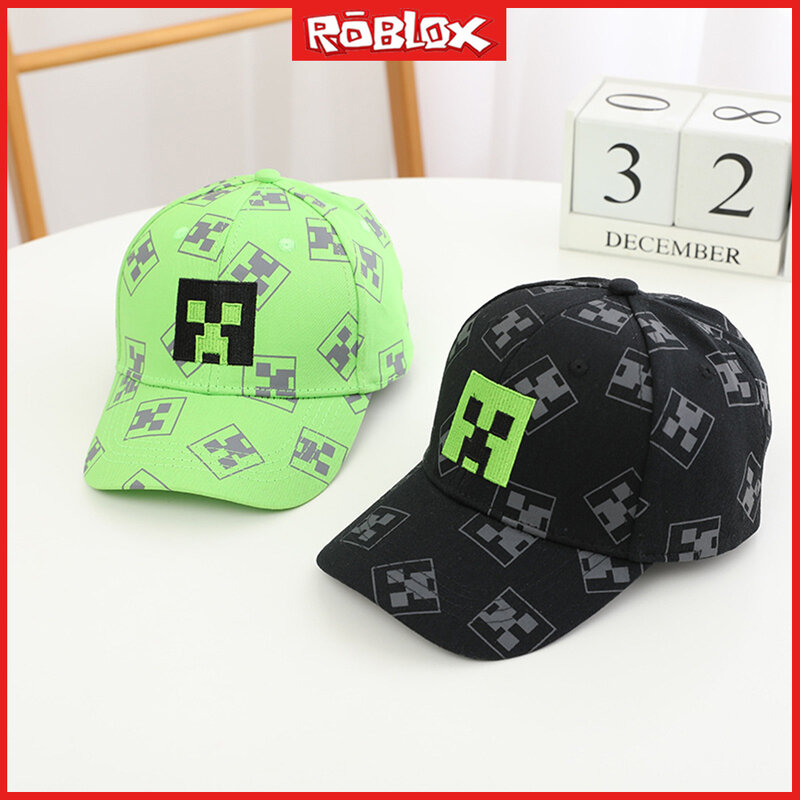Roblox topi bisbol anak motif kartun, topi anak hadiah anak-anak, topi Visor versi Korea, topi kartun baru musim semi dan musim gugur