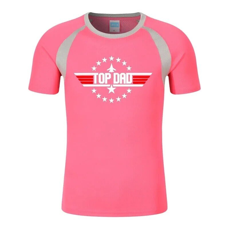 Top Papa Top Gun Film 2024 Heren Zomer Print Nieuwe Achtkleurige Korte Mouw Comfortabele Ademende Ronde Hals T-Shirt Kleding