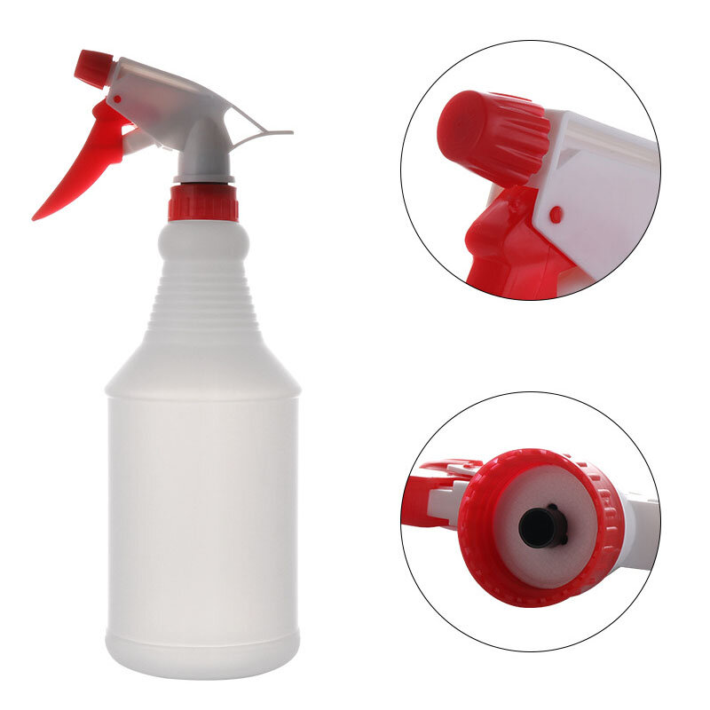 Pusty pojemnik przenośny Spray butelka wielokrotnego napełniania PE/plastikowy Atomizer 500ML/750ML przezroczysty uniwersalny artykuły ogrodowe