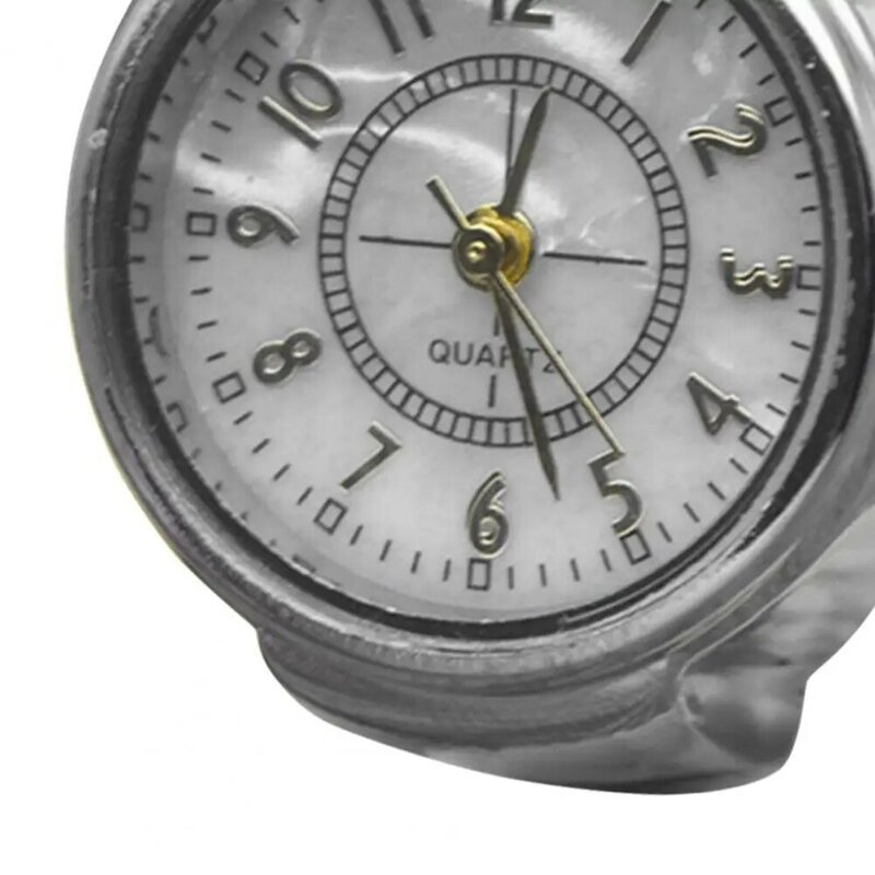 Vintage Punk Finger Watch for Women Mini Alloy Watches Couple Rings Jewelry Clock Retro Roman Quartz Watch Ring Women Girls