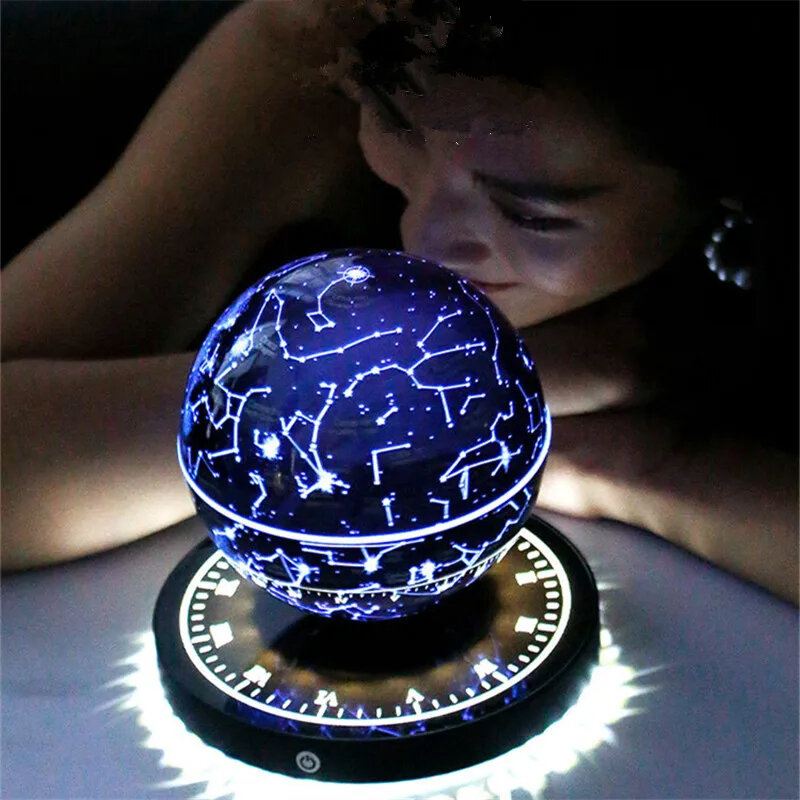 Levitação magnética LED Planet Night Lamp, decoração desktop, atmosfera luz, sala de estar, quarto, ornamentos criativos