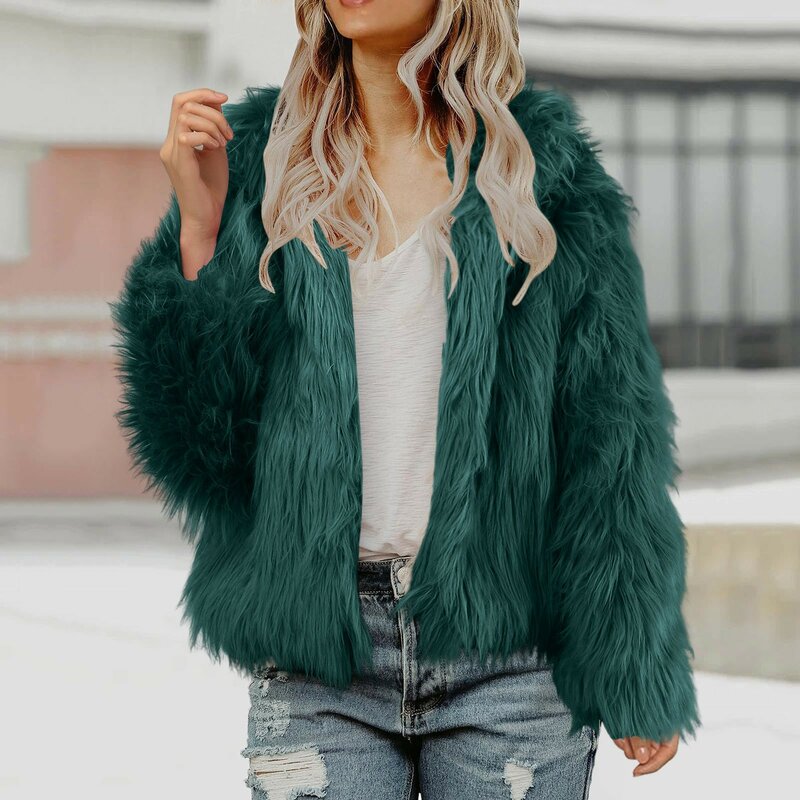 Cappotto di velluto di visone addensato abbigliamento invernale da donna nuova versione di giacca pelosa coreana cappotto corto di peluche in pelliccia di coniglio finto sciolto