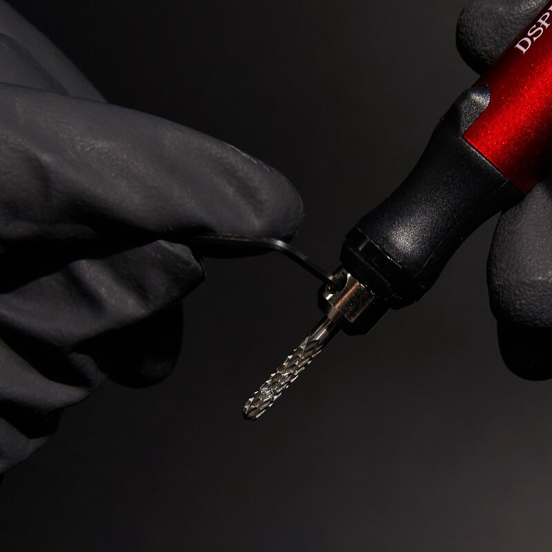 Nuovo DSPIAE GH-10 punte per molatura in acciaio al tungsteno 10 pezzi Set di teste per penna per affilatura elettrica portatile ES-P