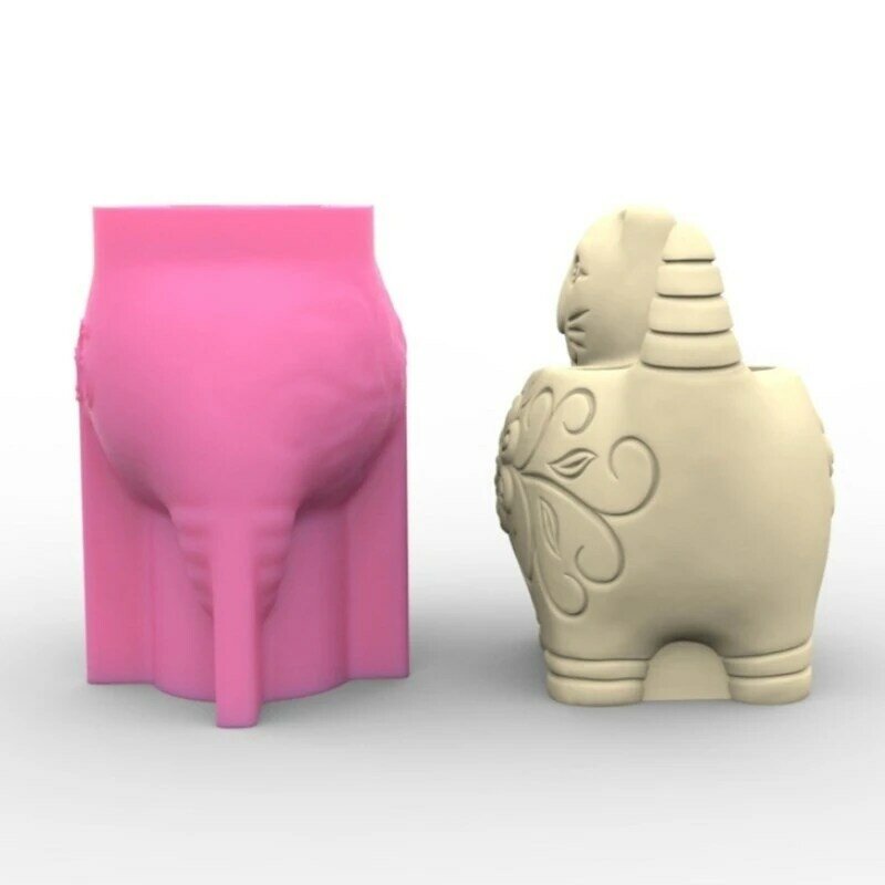 Мягкие силиконовые формы для орнаментов, формы для ваз в форме кошки, уникальные формы для цветочных горшков, силиконовый для