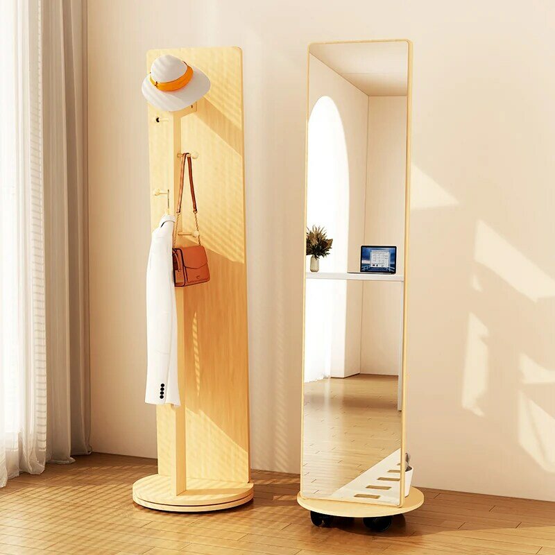 Espejo Kawaii de cuerpo completo para exhibición de oficina, bonito piso nórdico, Espejo de lujo, sala de estar, accesorios de Pared de pie