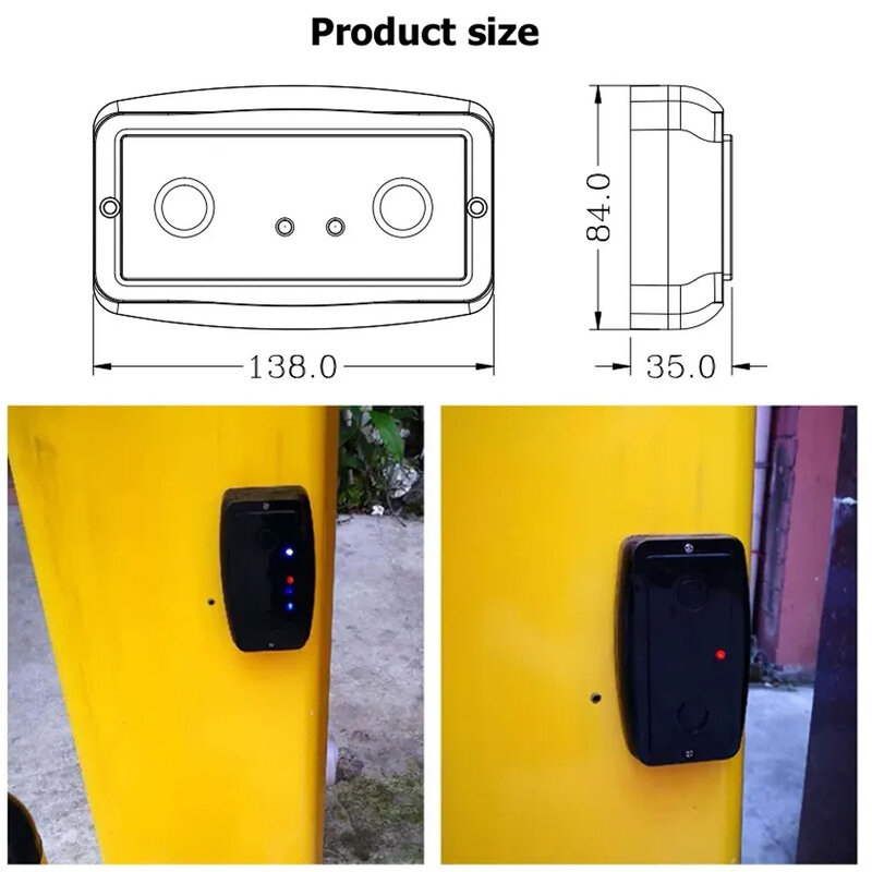 DC12V drahtloser Fahrzeug detektor Infrarot sensor 1 ~ 6 m Erkennungs abstand Schleifen detektor für Parks ystem ersetzen