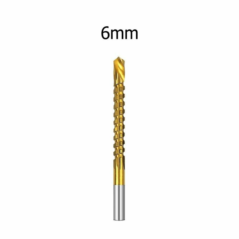 Broca dentada de procesamiento de corte, grifo compuesto HSS 4241 Métrico para carpintería, 3 en 1, 3-8mm, resistencia al desgaste de cobalto