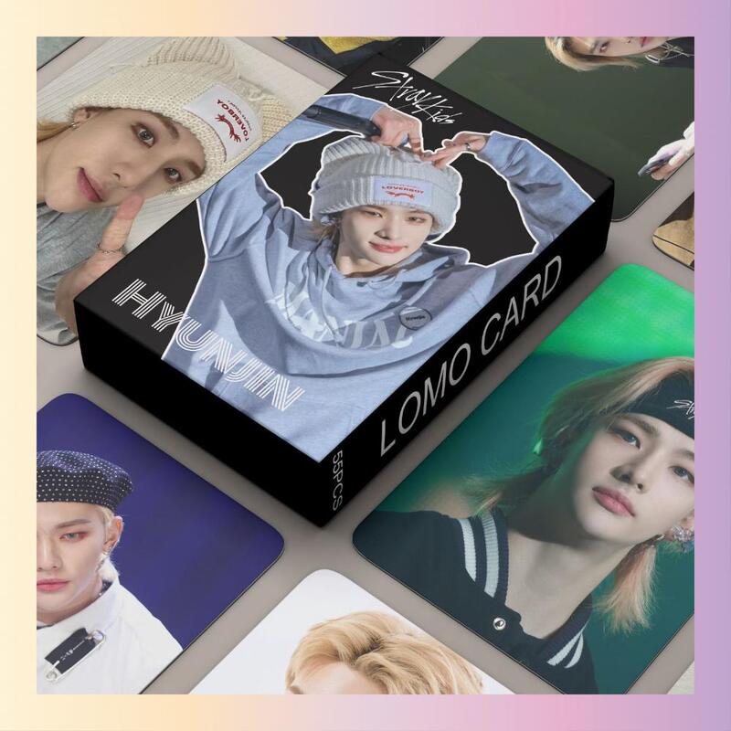 Xuran 55 Pcs SK Hyunjin Album Lomo Card Kpop photogolds serie cartoline