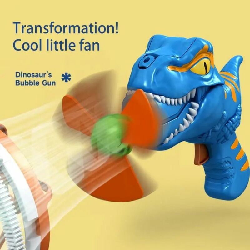 ABS kipas mesin gelembung dinosaurus, mainan luar ruangan dinosaurus gelembung mesin gelembung listrik genggam dalam gelembung