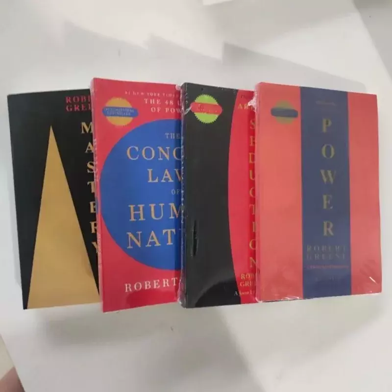 4 Books Set By Robert Greene The Concise 48 Laws Of Power; The Concise Laws of Human Nature; The Art of Seduction & Mastery: War
