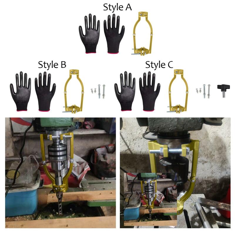Elektrische Bohrloch halterung Konverter langlebiges Elektro werkzeug Zubehör und Handschuhe